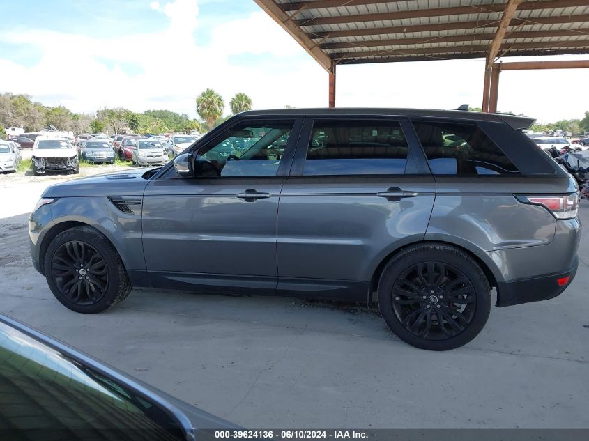 2015 Land Rover Range Rover Sport 3.0L V6 Supercharged Hse VIN: SALWR2VF3FA529429 Lot: 39624136