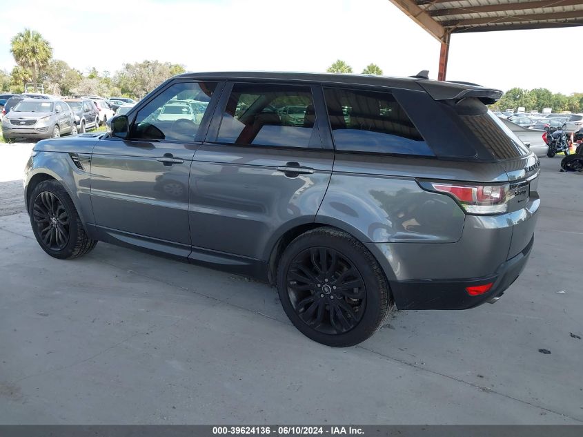 2015 Land Rover Range Rover Sport 3.0L V6 Supercharged Hse VIN: SALWR2VF3FA529429 Lot: 39624136