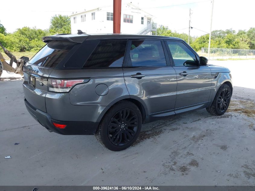 2015 Land Rover Range Rover Sport 3.0L V6 Supercharged Hse VIN: SALWR2VF3FA529429 Lot: 39624136