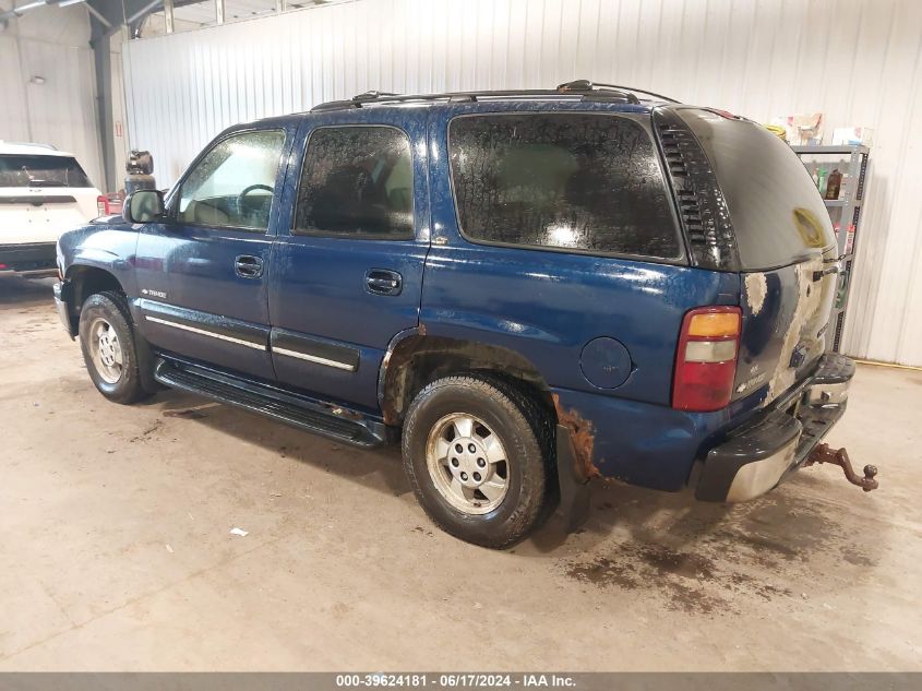 2001 Chevrolet Tahoe Lt VIN: 1GNEK13T91J150459 Lot: 39624181