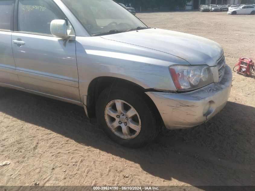 2001 Toyota Highlander V6 VIN: JTEHF21A210009221 Lot: 39624190