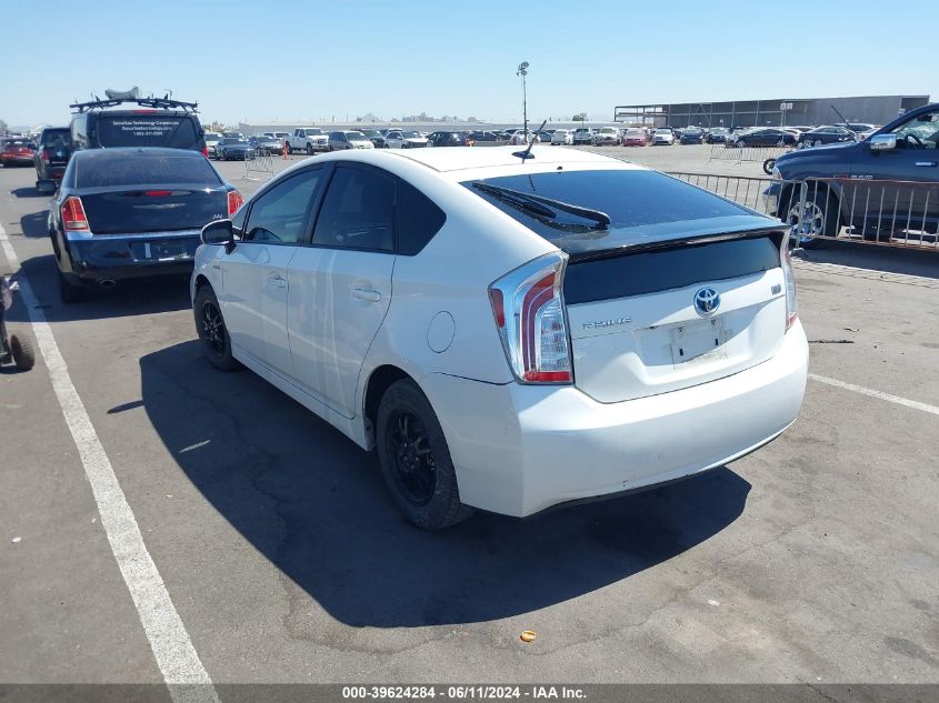 2013 Toyota Prius Three VIN: JTDKN3DU3D5628748 Lot: 39624284