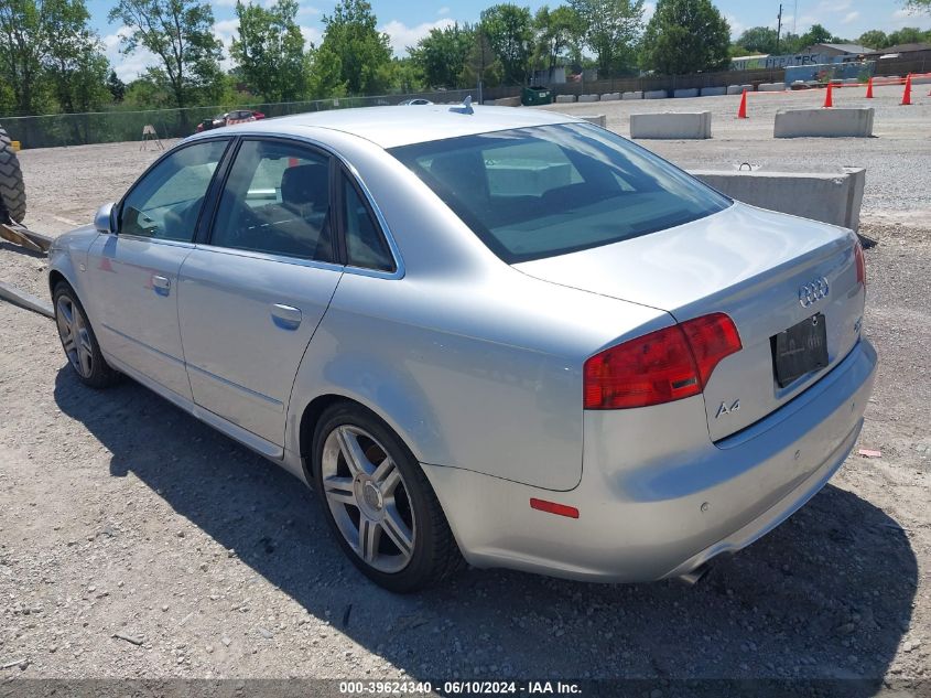 2008 Audi A4 2.0T/2.0T Special Edition VIN: WAUDF78E38A093575 Lot: 39624340