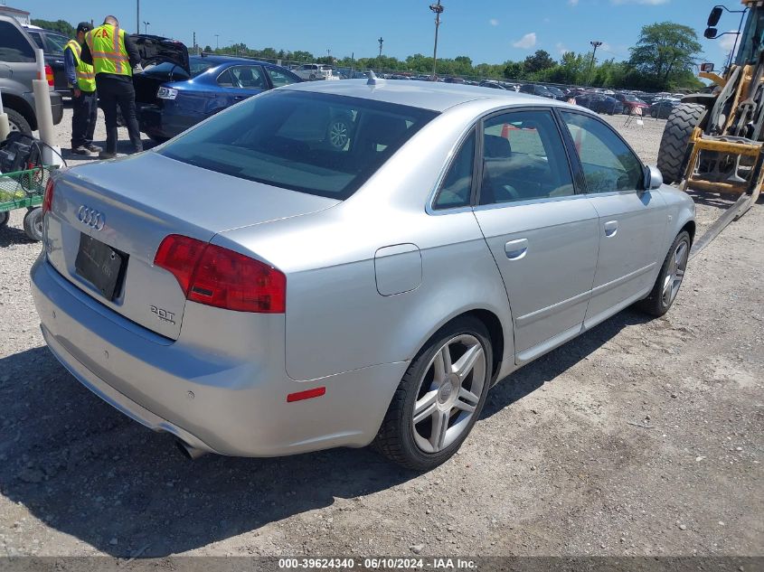 2008 Audi A4 2.0T/2.0T Special Edition VIN: WAUDF78E38A093575 Lot: 39624340