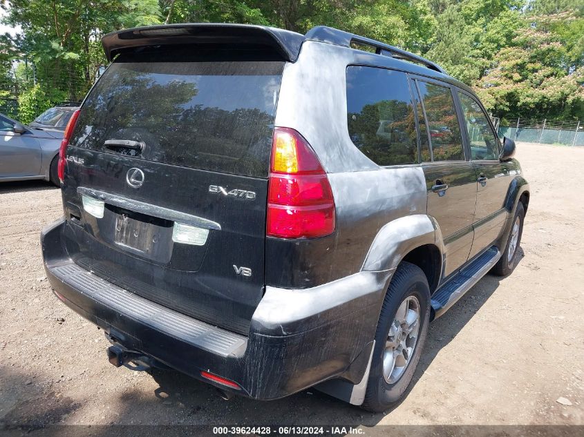 2004 Lexus Gx 470 VIN: JTJBT20X240035179 Lot: 39624428