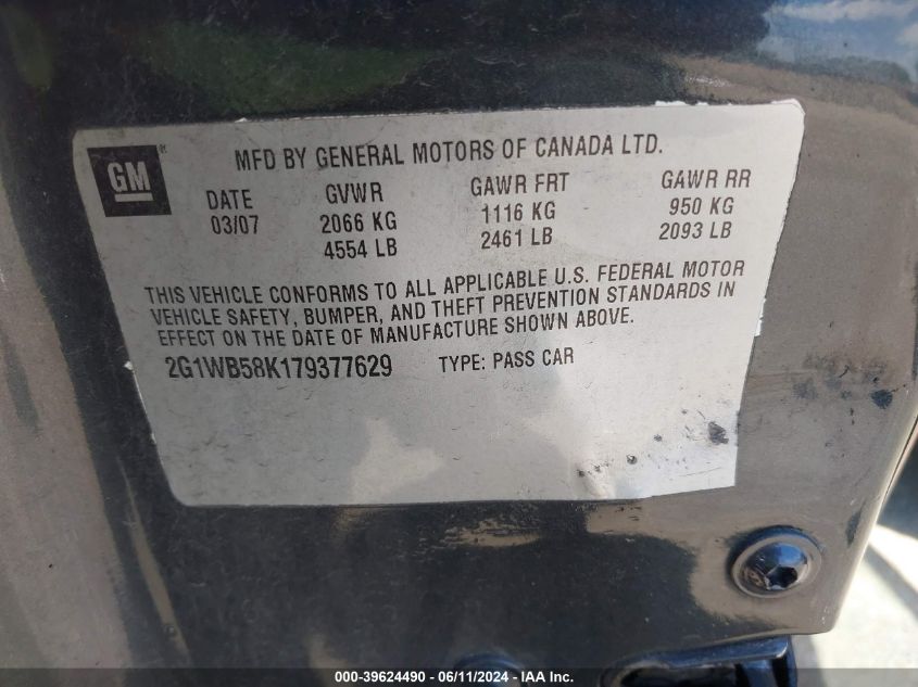 2014 Chevrolet Impala Limited Lt VIN: 2G1WB5E39E1188607 Lot: 39624490