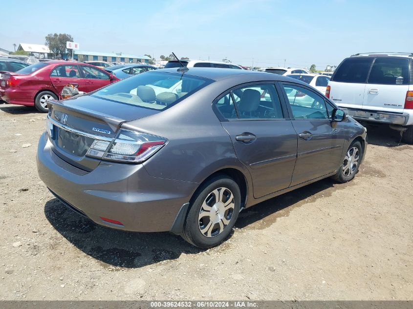 2013 Honda Civic Hybrid VIN: 19XFB4F33DE201188 Lot: 39624532