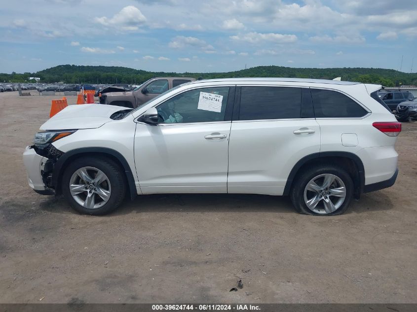 2017 Toyota Highlander Limited VIN: 5TDDZRFH5HS384259 Lot: 39624744