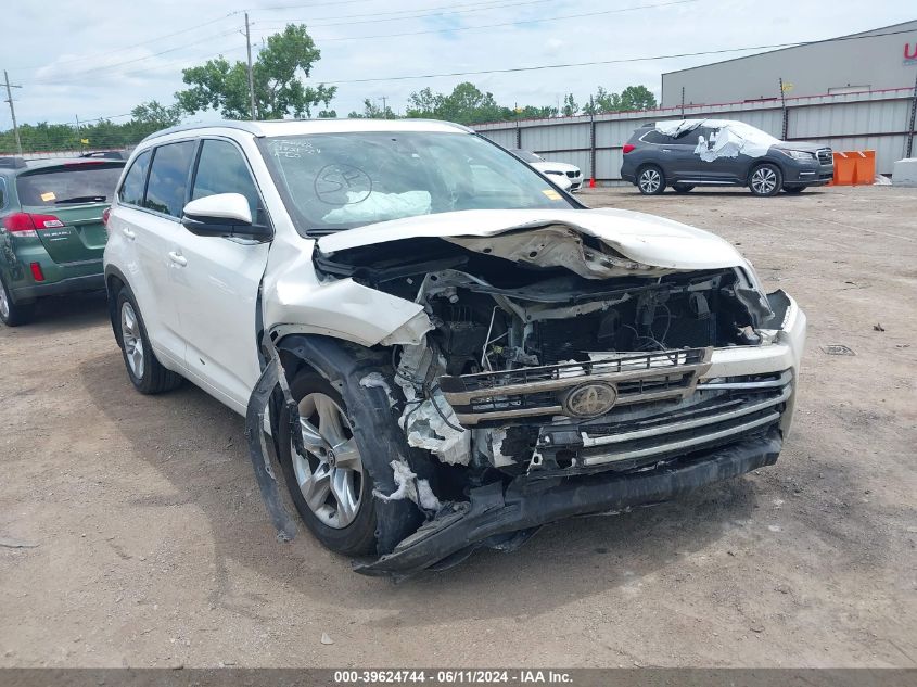 2017 Toyota Highlander Limited VIN: 5TDDZRFH5HS384259 Lot: 39624744