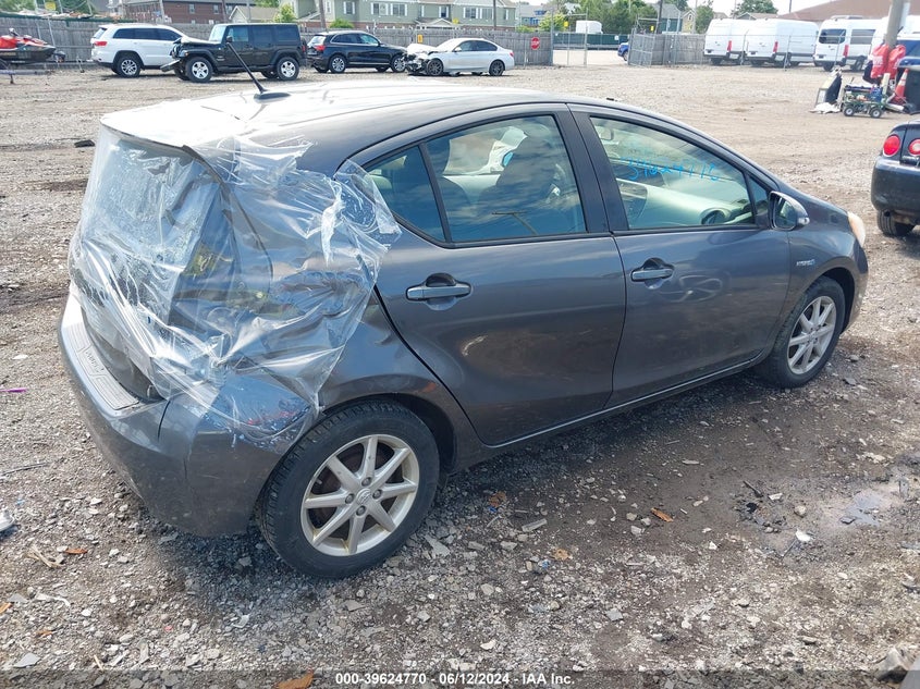 2012 Toyota Prius C Three VIN: JTDKDTB37C1020038 Lot: 39624770