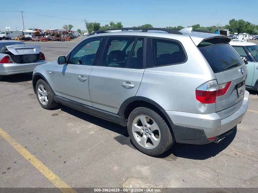 2008 BMW X3 3.0Si VIN: WBXPC93488WJ03283 Lot: 39624829