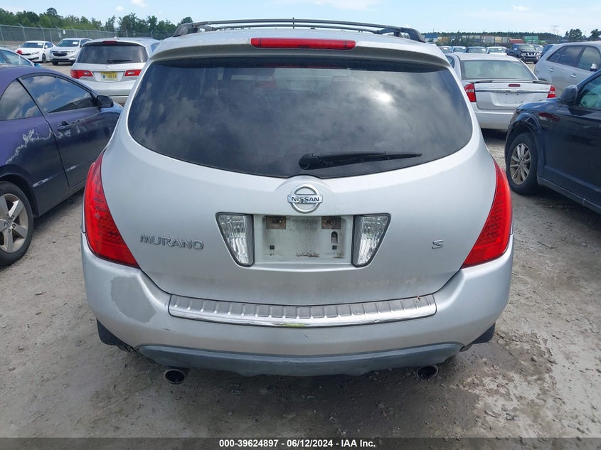 2007 Nissan Murano S VIN: JN8AZ08T17W522544 Lot: 39624897