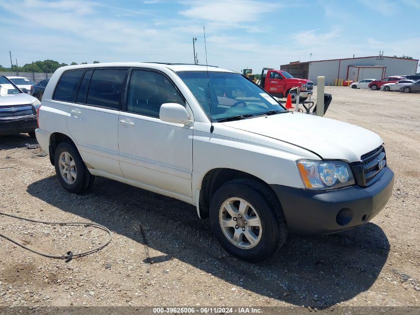 2003 Toyota Highlander V6 VIN: JTEHF21A830103154 Lot: 39625006