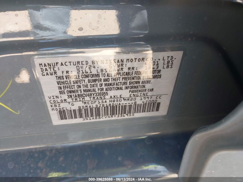 2024 NISSAN SENTRA SV - 3N1AB8CV4RY336955