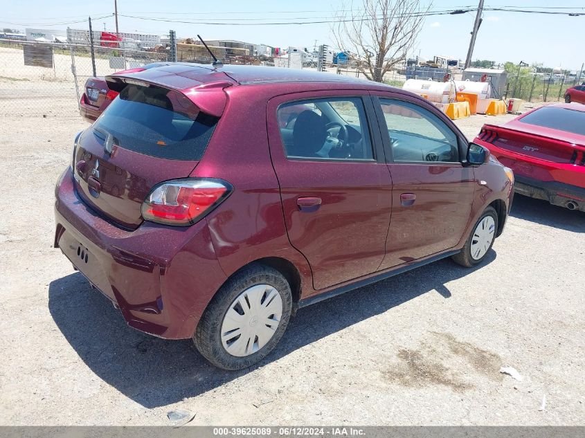 2022 Mitsubishi Mirage Es/Le VIN: ML32AUHJ7NH003872 Lot: 39625089