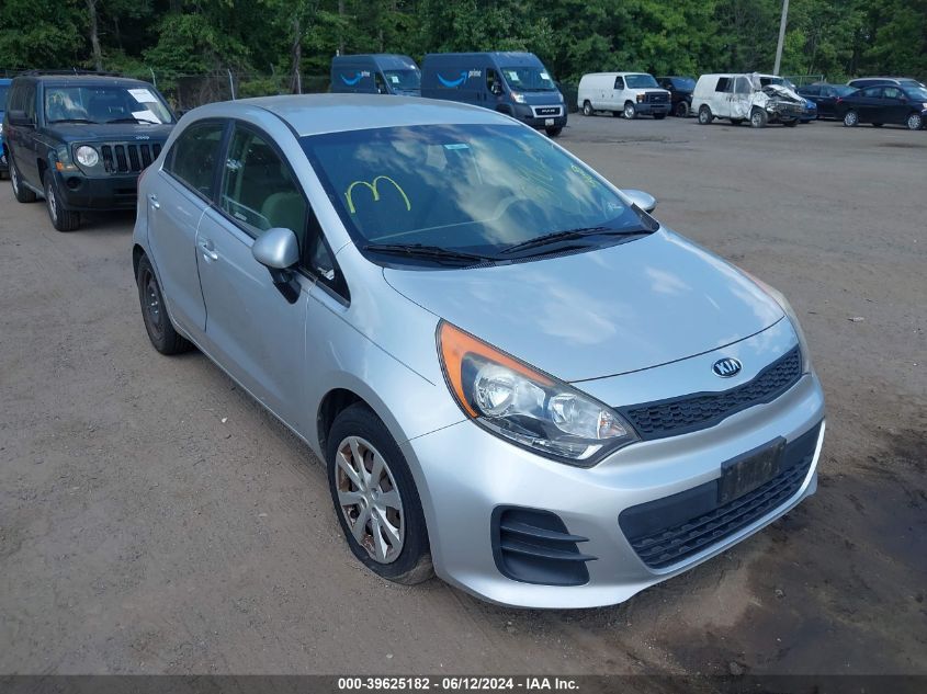 2016 Kia Rio Lx VIN: KNADM5A31G6601501 Lot: 39625182