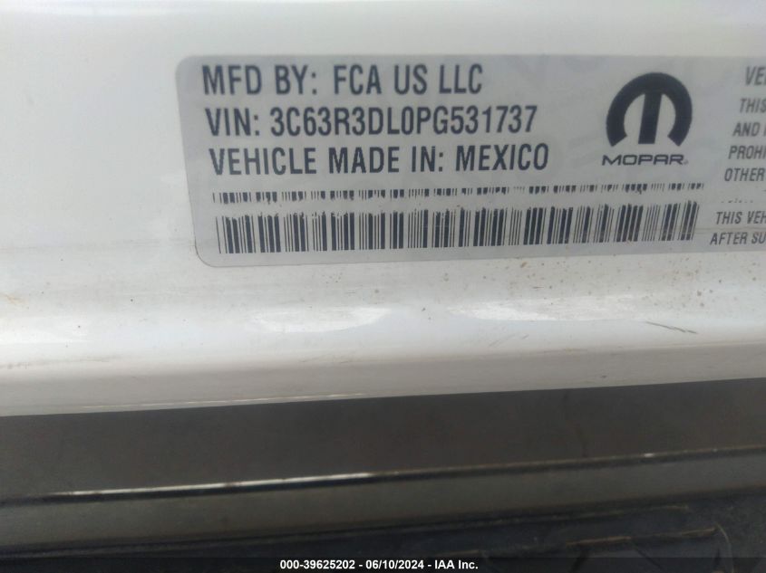2023 Ram 3500 Big Horn 4X4 6'4 Box VIN: 3C63R3DL0PG531737 Lot: 39625202