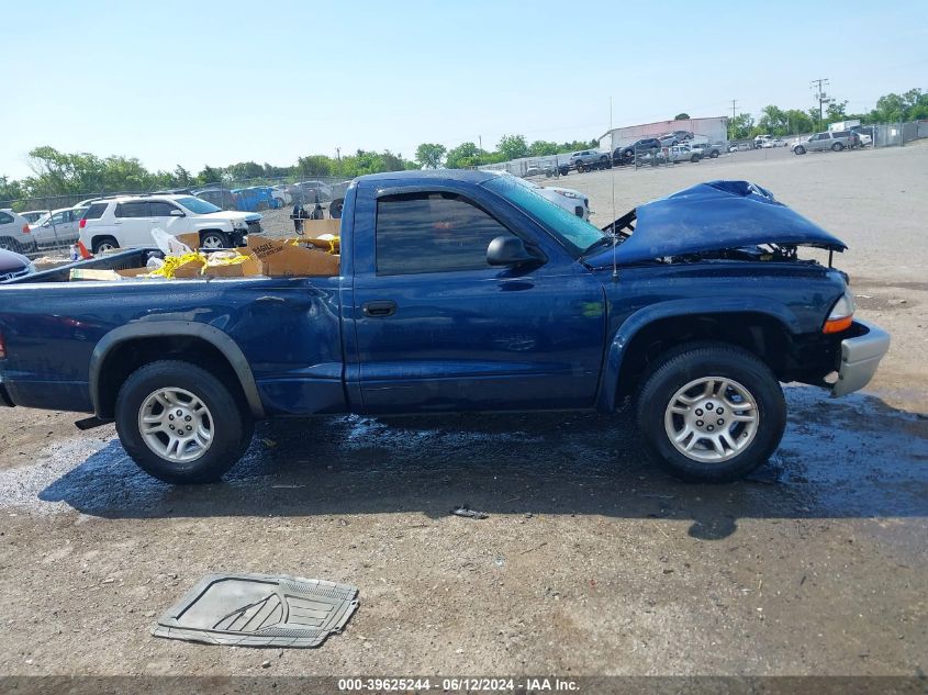 2002 Dodge Dakota VIN: 1B7FL16X12S530416 Lot: 39625244