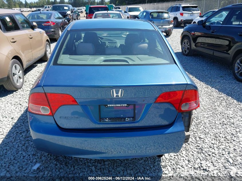 2008 Honda Civic Lx VIN: 1HGFA16588L039785 Lot: 39625246