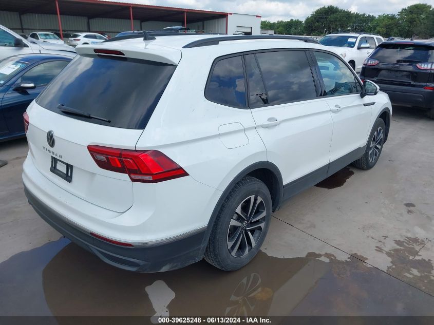 2022 Volkswagen Tiguan 2.0T S VIN: 3VV1B7AX4NM164375 Lot: 39625248