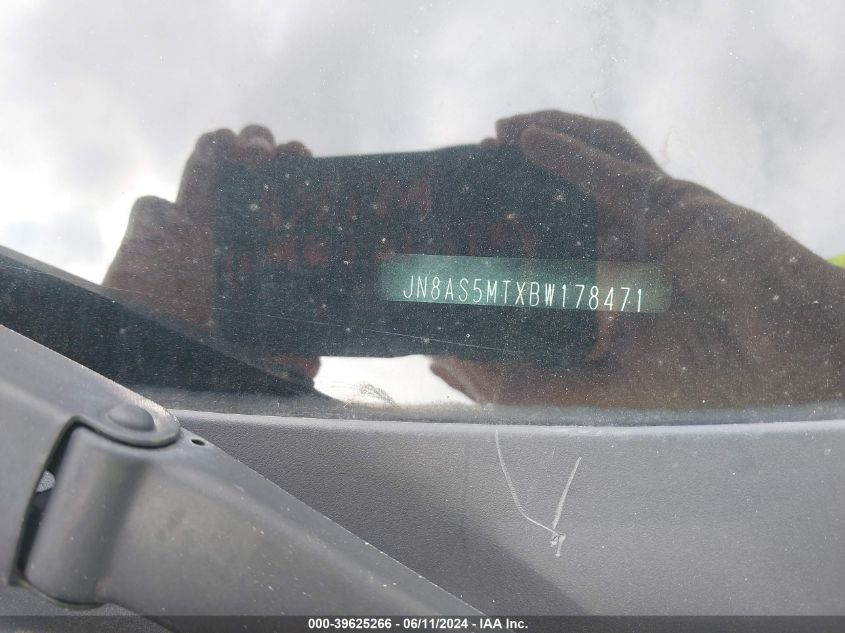 2011 Nissan Rogue Sv VIN: JN8AS5MTXBW178471 Lot: 39625266