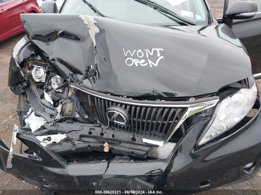 2010 Lexus Rx 350 VIN: 2T2BK1BA9AC050476 Lot: 39625321