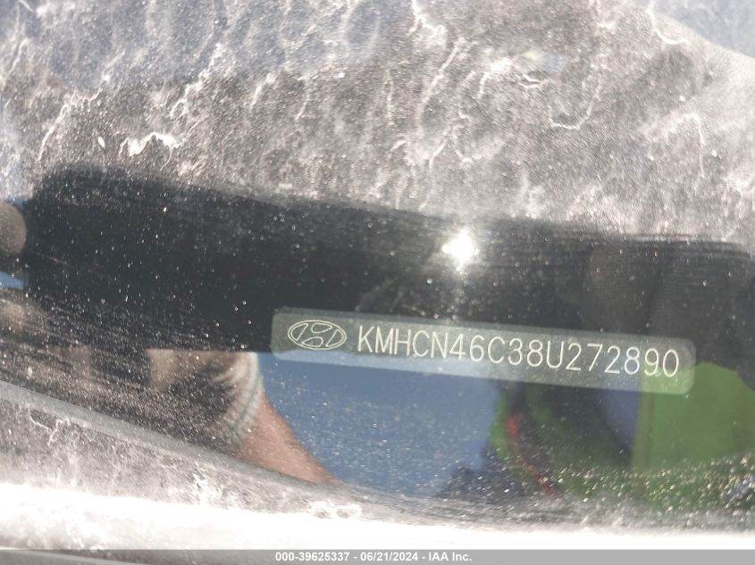 2008 Hyundai Accent Gls VIN: KMHCN46C38U272890 Lot: 39625337