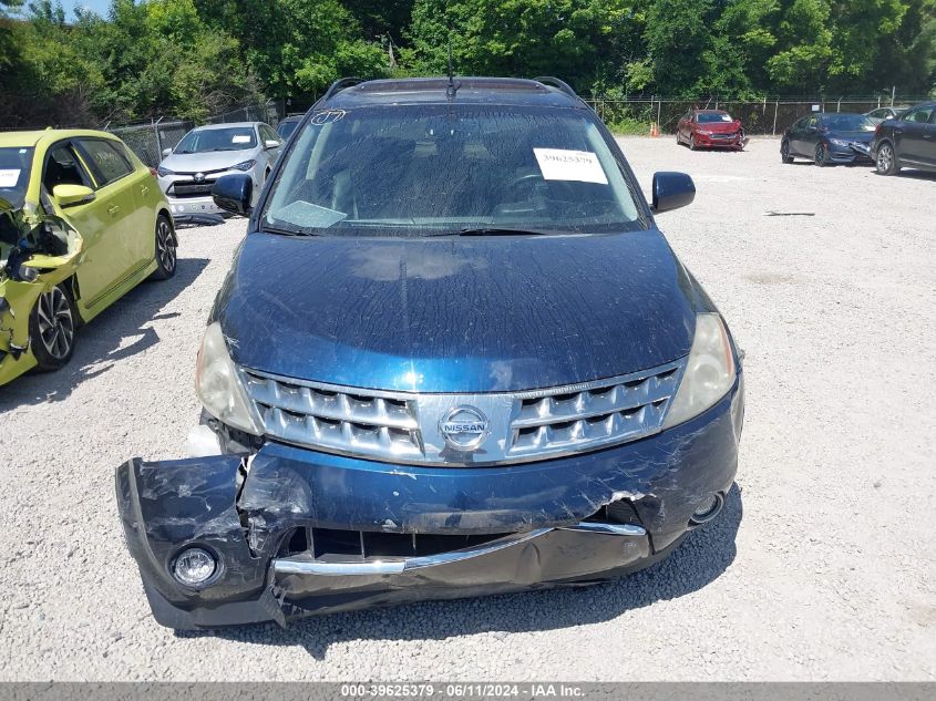 2006 Nissan Murano Sl VIN: JN8AZ08W16W552362 Lot: 39625379