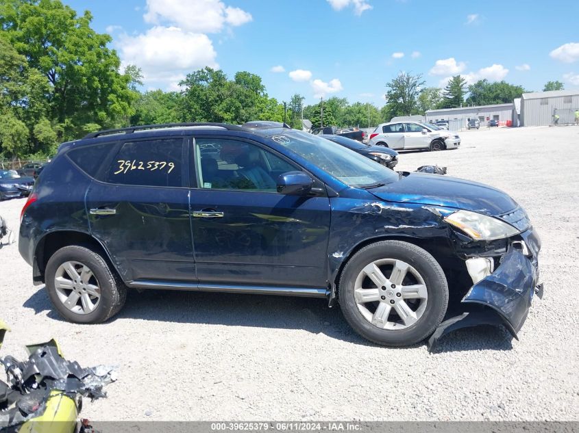 2006 Nissan Murano Sl VIN: JN8AZ08W16W552362 Lot: 39625379