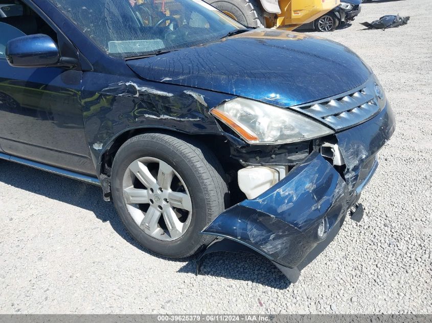 2006 Nissan Murano Sl VIN: JN8AZ08W16W552362 Lot: 39625379