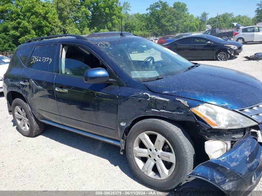 2006 Nissan Murano Sl VIN: JN8AZ08W16W552362 Lot: 39625379