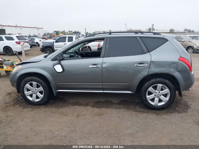 2006 Nissan Murano Sl VIN: JN8AZ08T06W426385 Lot: 39625384
