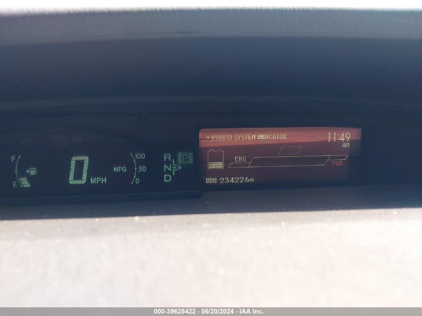 2011 Toyota Prius Two VIN: JTDKN3DU9B1437596 Lot: 39625422