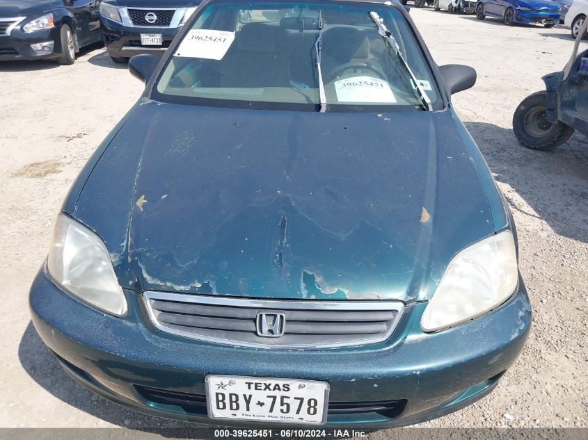 1999 Honda Civic Value Package VIN: 2HGEJ6612XH528992 Lot: 39625451