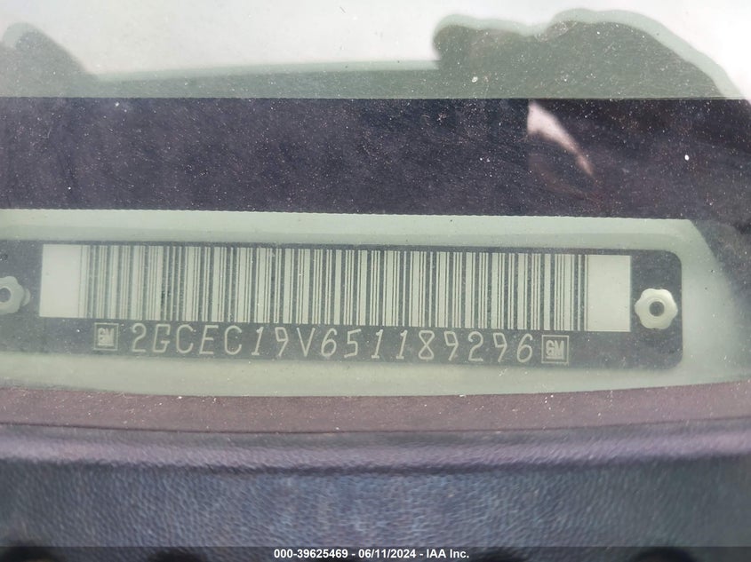 2005 Chevrolet Silverado 1500 Ls VIN: 2GCEC19V651189296 Lot: 39625469