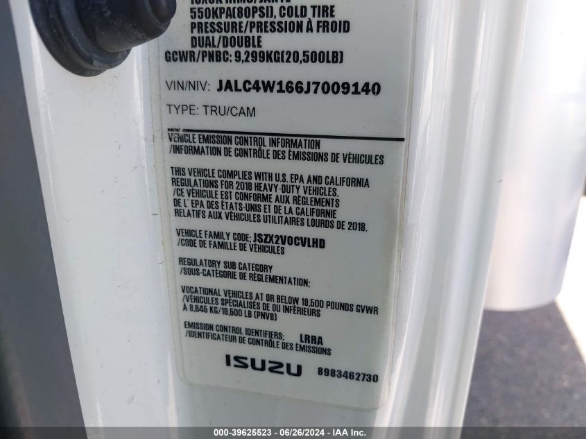 2018 Isuzu Npr Hd VIN: JALC4W166J7009140 Lot: 39625523