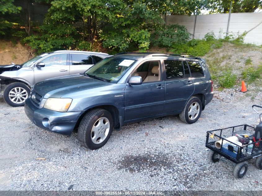 2005 Toyota Highlander Limited V6 VIN: JTEEP21A350119720 Lot: 39625534