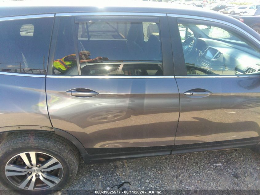 2017 Honda Pilot Ex VIN: 5FNYF5H37HB001687 Lot: 39625577