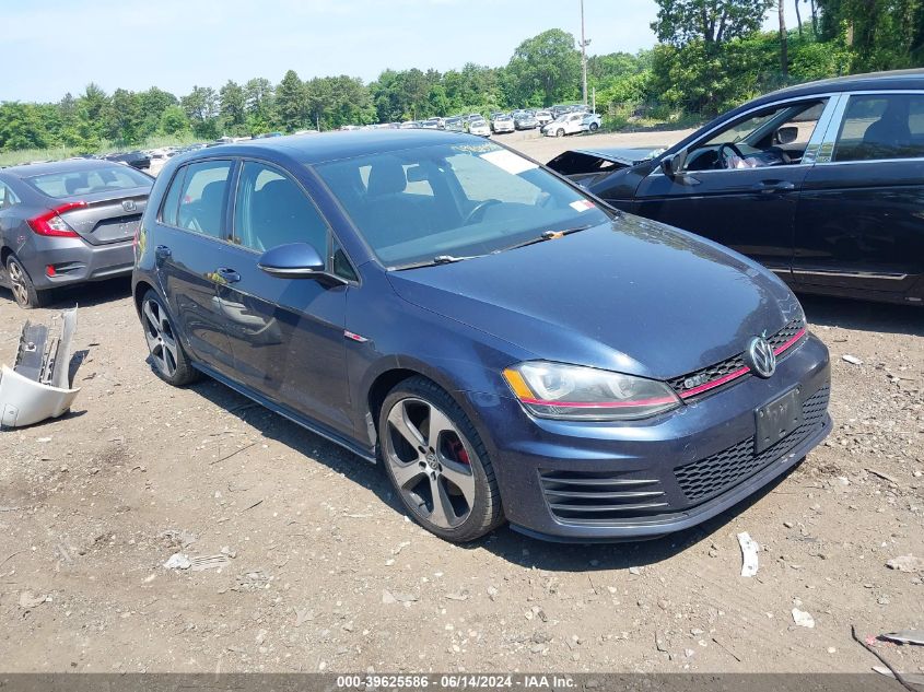 2015 Volkswagen Golf Gti 2.0T Autobahn 4-Door VIN: 3VW4T7AU5FM014773 Lot: 39625586