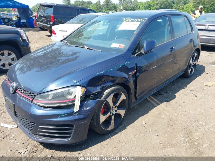 2015 Volkswagen Golf Gti 2.0T Autobahn 4-Door VIN: 3VW4T7AU5FM014773 Lot: 39625586