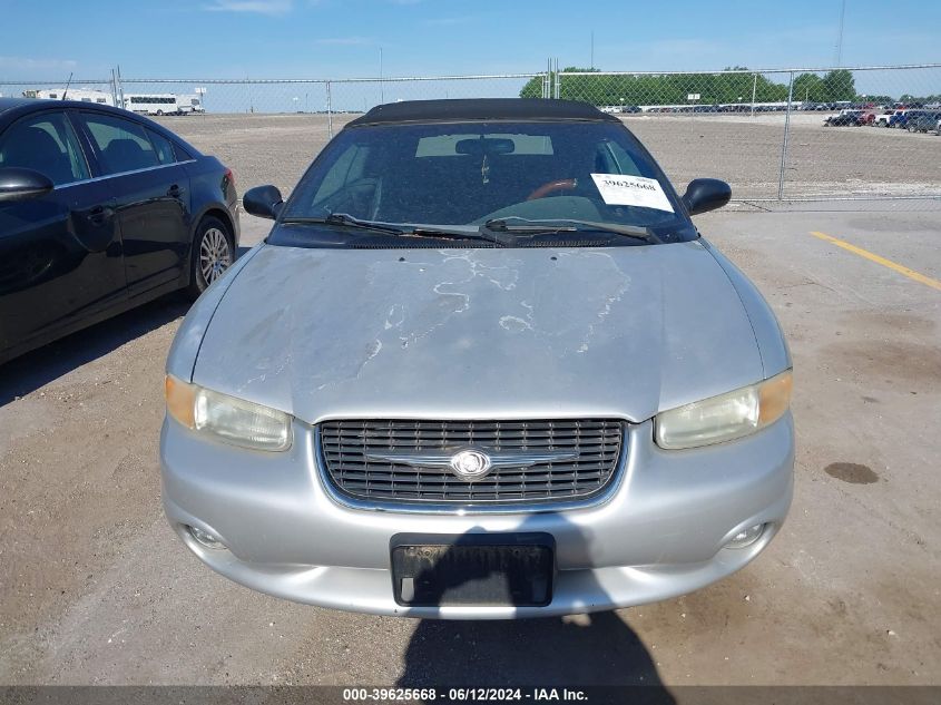 2000 Chrysler Sebring VIN: 3T3EL55HXYT217809 Lot: 39625668