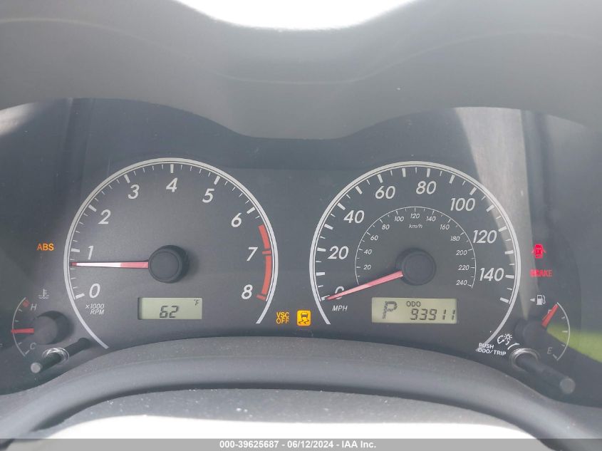 2010 Toyota Corolla Le VIN: 2T1BU4EE8AC497492 Lot: 39625687