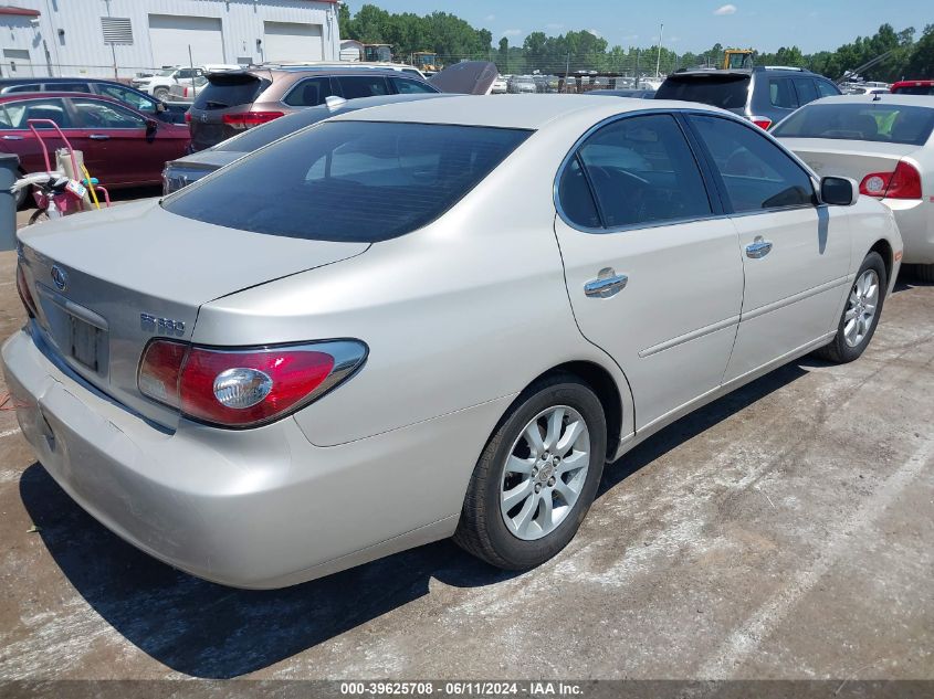 2004 Lexus Es 330 VIN: JTHBA30GX45048231 Lot: 39625708