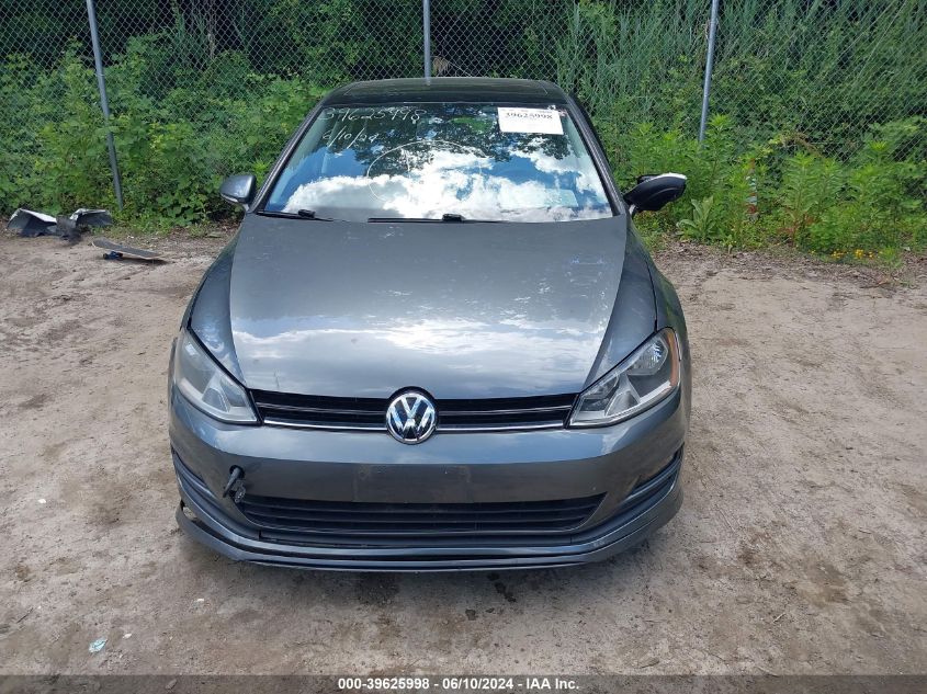 2015 Volkswagen Golf Tsi Se 4-Door VIN: 3VW217AU8FM005188 Lot: 39625998