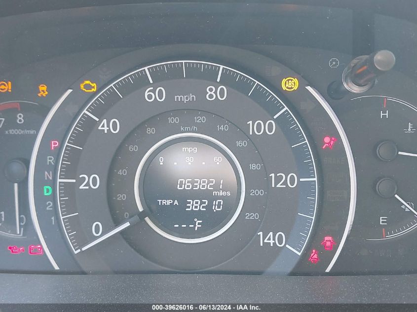 2013 Honda Cr-V Ex-L VIN: 2HKRM4H78DH645072 Lot: 39626016