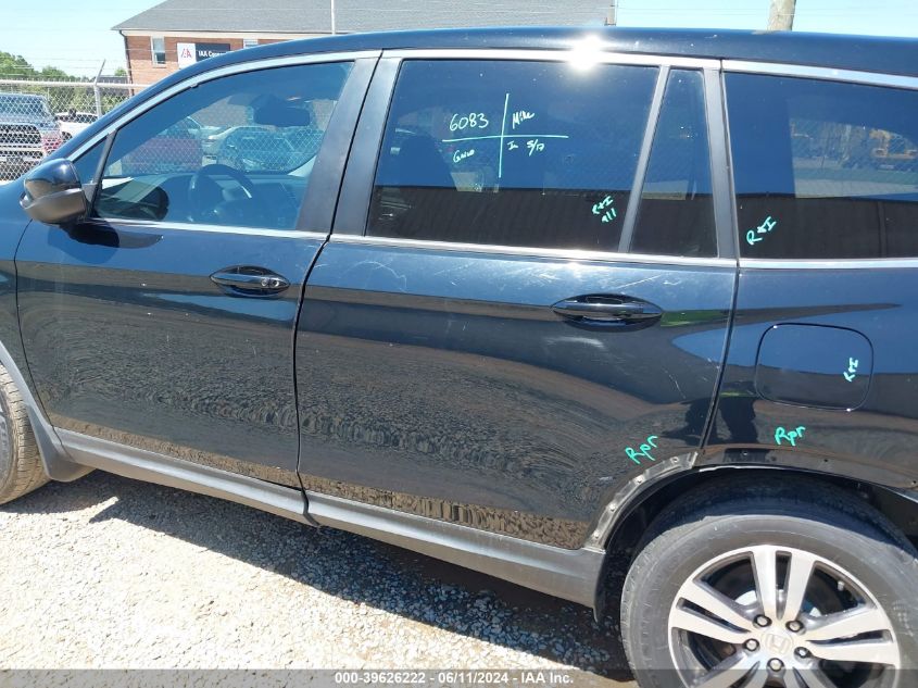 2016 Honda Pilot Ex-L VIN: 5FNYF5H66GB015850 Lot: 39626222