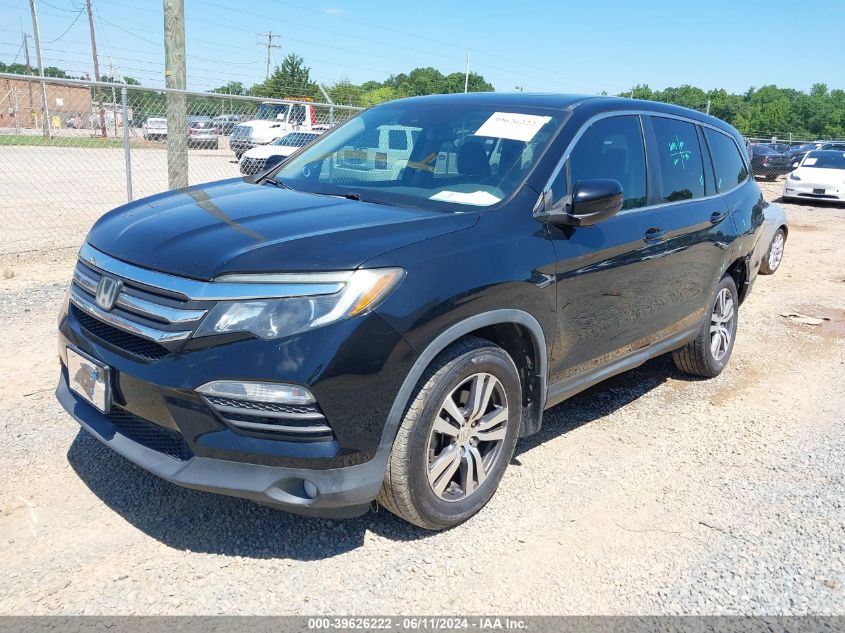 2016 Honda Pilot Ex-L VIN: 5FNYF5H66GB015850 Lot: 39626222