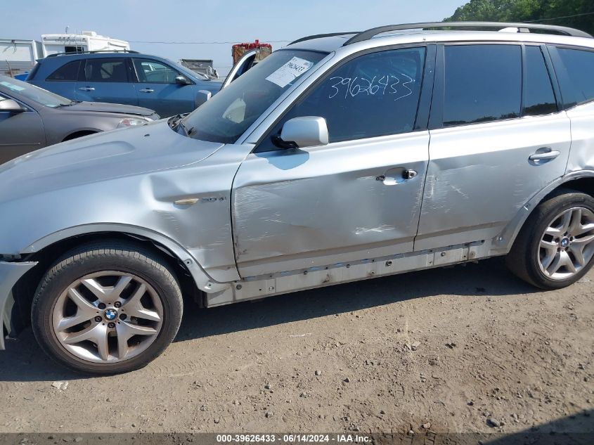 2006 BMW X3 3.0I VIN: WBXPA93486WG88033 Lot: 39626433