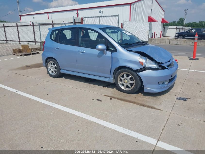 2008 Honda Fit Sport VIN: JHMGD38658S019249 Lot: 39626483