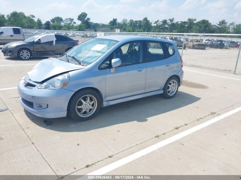 2008 Honda Fit Sport VIN: JHMGD38658S019249 Lot: 39626483